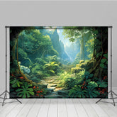 Aperturee - Aperturee Spring Wonderland Mountains Photography Backdrop